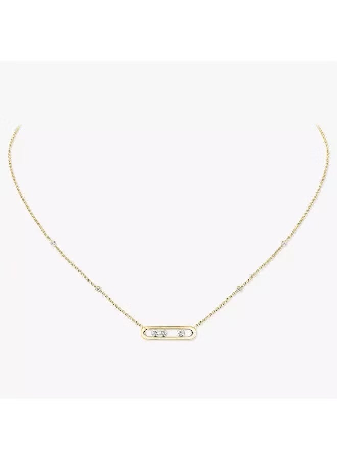 ميسيكا انزلاق قلادة النساء ديناميكية كاملة الماس قلادة سلسلة collarbone - Image 1